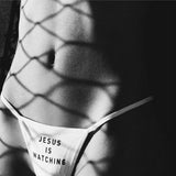 Girls Sexy Panties Letter Print - "Jesus is watching"